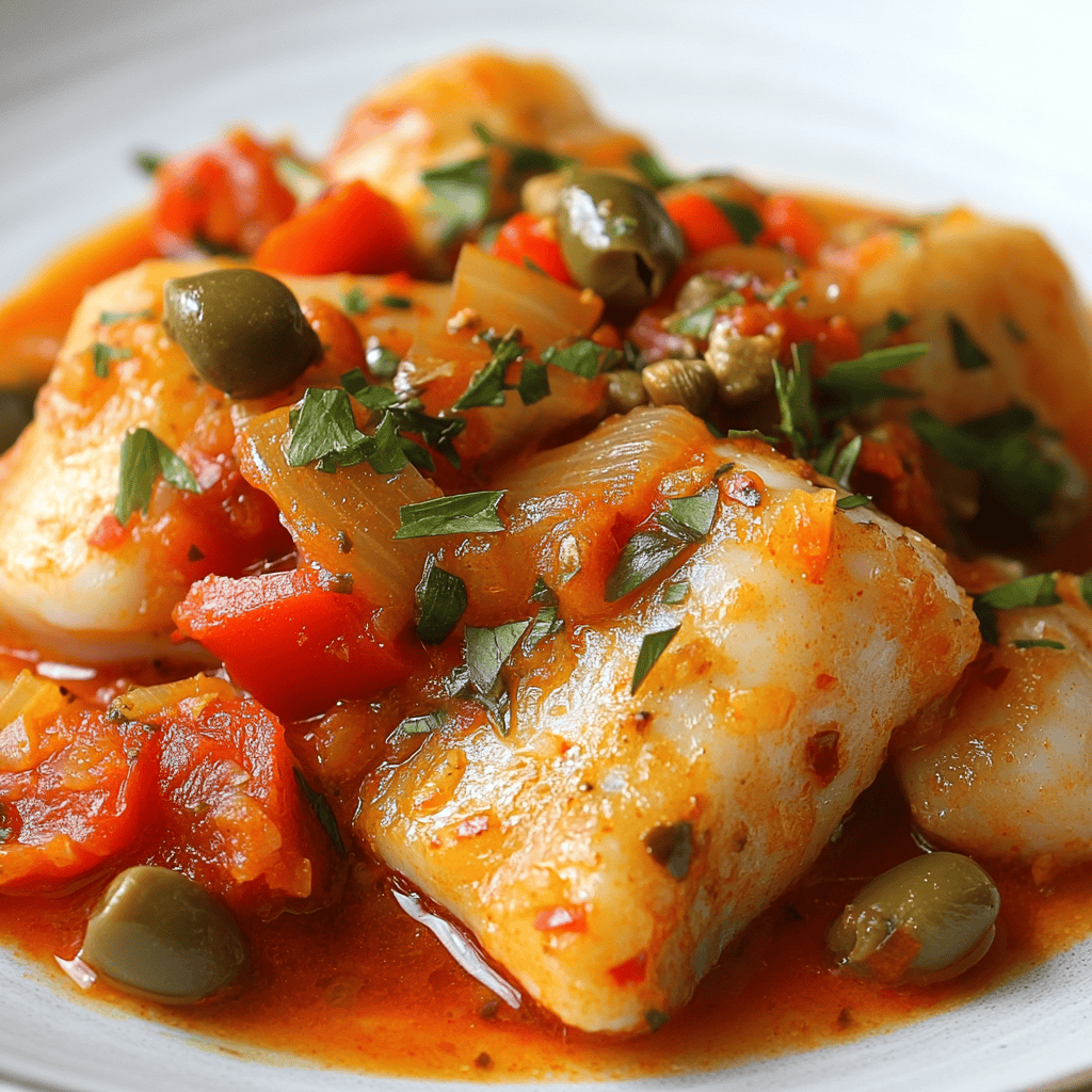 bacalao a la vizcaina, a spanish bacalao recipe