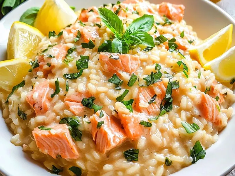 Sicily Salmon Risotto