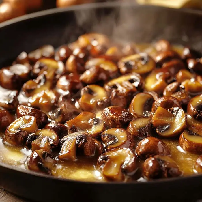 French Onion Mushroom Soup sauteing mushrooms