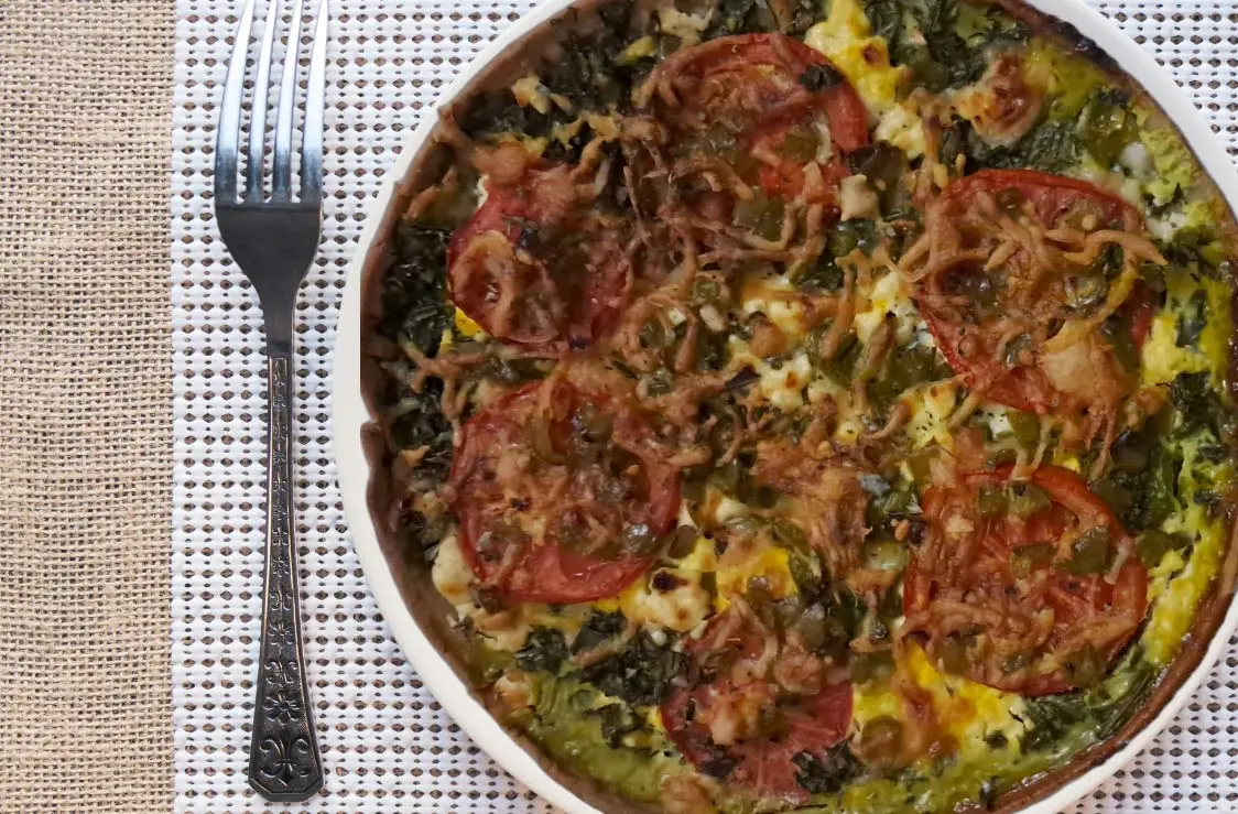 Tortilla Quiche Bake dish