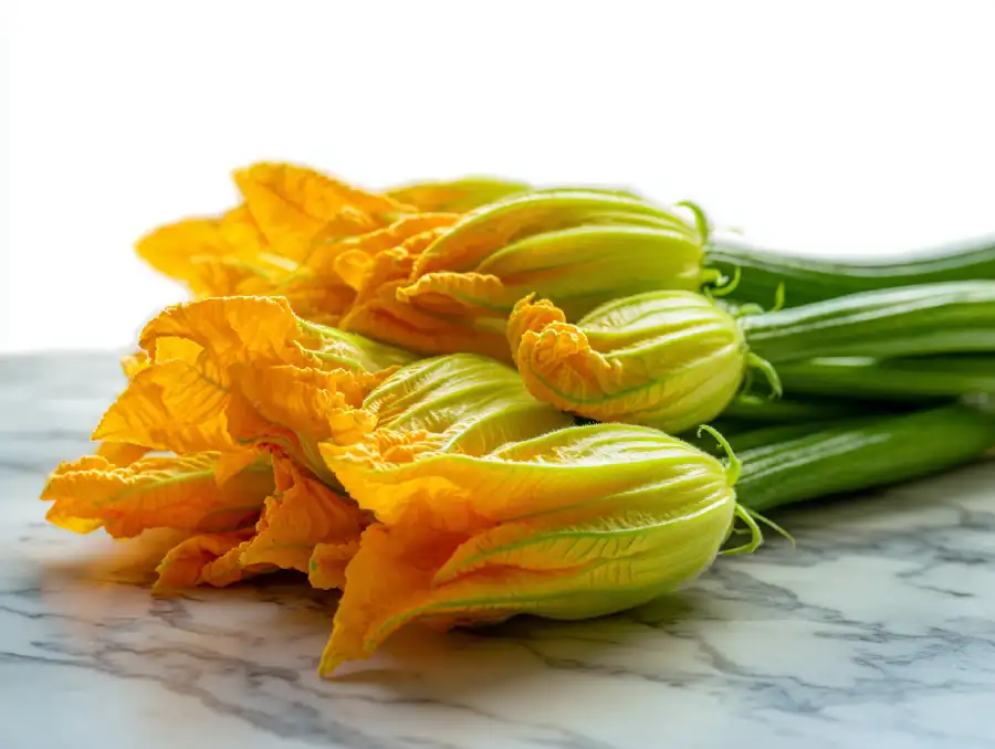 fresh zucchini blossoms