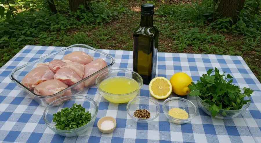 ingredients for Grilled Lemon Pepper Chicken