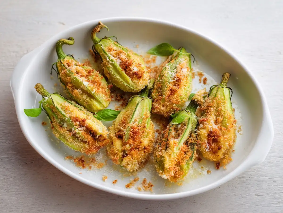 stuffed zucchini blossoms