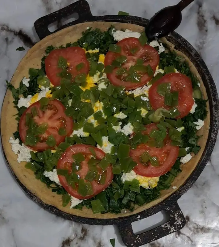 Tortilla Quiche Bake recipe prepration