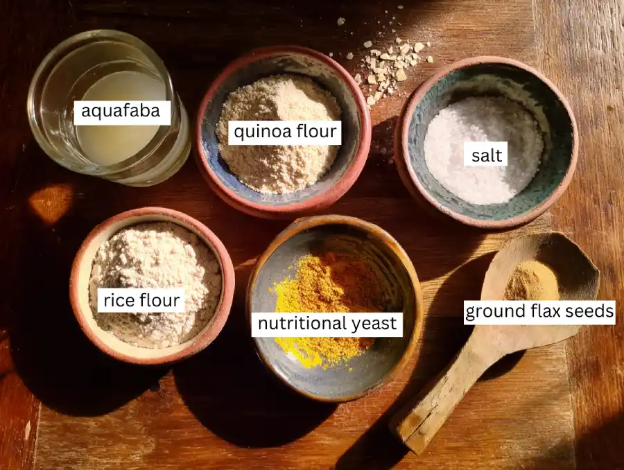 ingredients for best Vegan Gluten-Free Crackers Nut-Free
