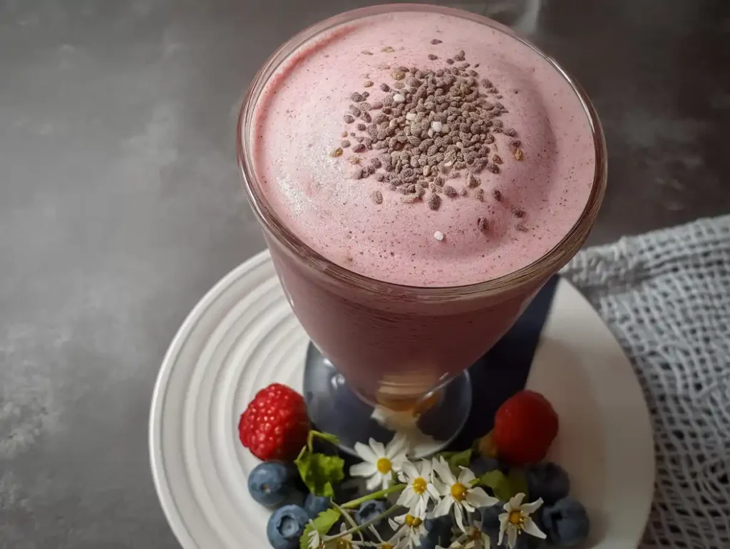 healthy high protein smoothie - Berry Banana Yogurt Smoothie